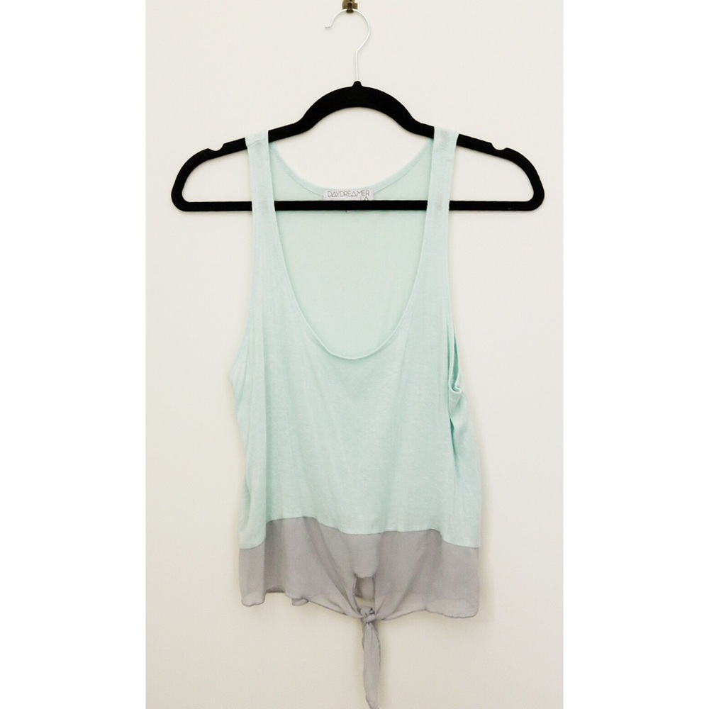 Urban Outfitters Two Tone Tie Front Top